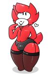  anthro bulge cat clothing feline fur girly katz leggings legwear male mammal masked_katz red_fur solo wide_hips 