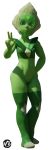  absurd_res alien bottomless cartoon_network clothed clothing female gem_(species) green_skin hi_res humanoid not_furry peridot_(steven_universe) pussy solo standing steven_universe wunderdash 