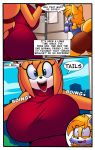  anthro big_breasts big_butt breasts butt canine crossgender denizen1414 dreamcastzx1 female fox hi_res huge_breasts huge_butt mammal miles_prower sonic_(series) sonic_boom zooey_the_fox 