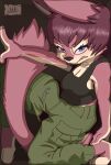 absurd_res annoyed anthro big_breasts blue_eyes bottomwear box breasts cargo_pants clothing container domestic_cat felid feline felis female fluffy fluffy_tail fur hi_res isea_(turkojar) mammal pants paws pink_body pink_fur solo tail toony trapped turkojar