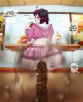  absurd_res accident anal_hair anus blush bottomwear burger clothed clothing demon eating eating_food embarrassed english_text exposed fart fast_food_restaurant feces female food genitals hairy_pussy hi_res hmm hoodie horn horn_jewelry horned_humanoid humanoid in_public jewelry karynn_(notkarynn) legwear no_underwear not_furry pantyhose pink_bottomwear pink_clothing pink_hoodie pink_pantyhose pink_skirt pink_topwear pooping profanity public_indecency public_pooping pussy shirimeart skirt smelly_feces solo speech_bubble stink_fumes surprised_expression text topwear torn_clothing torn_legwear torn_pantyhose translucent translucent_clothing translucent_legwear 