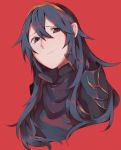  blue_eyes blue_hair blush fire_emblem fire_emblem:_kakusei happukiri long_hair looking_at_viewer lucina simple_background smile solo tiara 