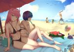  6hiro_(darling_in_the_franxx) bikini cleavage darling_in_the_franxx futoshi_(darling_in_the_franxx) gorou_(darling_in_the_franxx) hanee horns ichigo_(darling_in_the_franxx) swimsuits umbrella zero_two_(darling_in_the_franxx) zorome_(darling_in_the_franxx) 