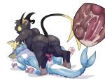  alternate_color anus balls big_butt butt cum cum_in_slit cum_inside docking eeveelution eroborus fan_character knot lying male male/male missionary_position negachu nintendo on_back penetration pok&eacute;mon pok&eacute;mon_(species) raichu sex slit slit_play vaporeon vappy video_games 