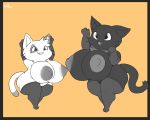  5:4 anthro areola ber00 big_breasts breasts cat crossgender duo erect_nipples feline female gamercat_(character) glitch_(the_gamercat) huge_breasts mammal nipples nude pussy the_gamercat 