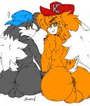  anal balls bangs black_fur blush caps cat cheekfluff collar droopy_ears duo fan_character feline fur grin hair hat izacmafia klonoa klonoa_(series) long_ears long_hair looking_at_viewer male mammal muscular nude orange_fur pink_nose red_nose short_tail shy smile solo teasing yellow_eyes zake 