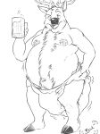  alcohol anthro antlers beer belly beverage big_belly black_nose brickoven cervine deer diaper feces hi_res horn male mammal messy_diaper scat simple_background soiling soiling_diaper solo white_background 