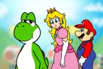  ambiguous_gender female group male mario mario_bros nintendo nishi princes_peach video_games yoshi 