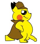  clothing detective_pikachu hat hyper nintendo nishi penis pikachu pok&eacute;mon pok&eacute;mon_(species) side_view trenchcoat video_games 