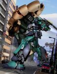  3d aeug asshimar battle beam_cannon building commentary_request crack damaged debris exposed_internal_machinery fake_screenshot gundam hiropon_(tasogare_no_puu) holding machinery mecha mecha_focus mobile_suit motor_vehicle nemo_(mobile_suit) photo_background realistic road robot science_fiction shield street titans_(gundam) truck window zeta_gundam 