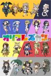  :d animal_ears bat_ears bat_wings bell bell_collar bird_tail bird_wings black_hair blonde_hair blue_hair book braid bridle brown_hair cheese chibi collar commentary_request crocodile_tail dog_ears elephant_ears empty_eyes fang food fox_ears fox_tail frog_eyes frog_hood fur_collar glasses glowing glowing_eyes goggles goggles_on_head green_hair grey_hair hair_over_one_eye head_wings headphones highres horse_ears horse_girl horse_tail kemono_friends leaf logo_parody multicolored multicolored_background multicolored_hair multiple_girls open_mouth orange_hair original penguin_tail pleated_skirt pointing pom_poms red_hair school_uniform serafuku signature simple_background skirt smile tail tree_sparrow_(kemono_friends)_(yoshida_hideyuki) whale_tail_(animal_tail) white_hair wings yoshida_hideyuki 