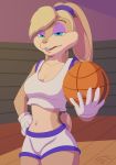 absurd_res basketball blue_eyes eyeshadow female gym_shorts hi_res jersey l...