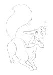 blush blush_lines citra citra_taur eyebrows fingers fur halbean hi_res male mammal mammal_taur monochrome paws quadruped solo tail taur twerp_(halbean)