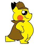  clothing detective_pikachu hat nintendo nishi pikachu pok&eacute;mon pok&eacute;mon_(species) side_view trenchcoat video_games 