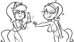 2025 4_fingers accessory age_difference angry anthro arms_bent belly bent_leg big_breasts big_eyes big_nipples biped black_and_white bottle bottomwear breast_size_difference breasts bubble cheek_tuft clenched_teeth clothed clothed/nude clothed_anthro clothed_female clothing container cross-popping_vein curved_eyebrows daughter_(lore) digital_drawing_(artwork) digital_media_(artwork) domestic_cat drunk drunk_bubble duo extended_arm eyebrow_through_hair eyebrows facial_markings facial_tuft fangs felid feline felis female fingers fully_clothed fully_clothed_anthro fully_clothed_female fur fur_tuft gold-white-kott hair hair_accessory hairband hairband_only head_markings hi_res holding_bottle holding_container holding_object humanoid_hands iris kitty_katswell leaning leaning_forward looking_at_another mammal markings mature_anthro mature_female medium_breasts medium_hair monochrome mother_(lore) mother_and_child_(lore) mother_and_daughter_(lore) motion_lines motion_outline mrs._katswell narrowed_eyes navel nickelodeon nipples no_pupils nude older_female one_eye_half-closed open_mouth open_smile pants parent_(lore) parent_and_child_(lore) parent_and_daughter_(lore) pointy_ears prick_ears pubic_mound side_view slightly_chubby slightly_chubby_anthro slightly_chubby_female smile smiling_at_another standing striped_body striped_face striped_fur stripes substance_intoxication sweater t.u.f.f._puppy tail teeth thick_thighs thin_eyebrows tongue topwear translucent translucent_hair tuft turtleneck younger_female
