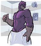  alpha_channel avian barazoku feathers male muscular muscular_male nipples penis penis_base purple_feathers remanedur shower solo towel wet 