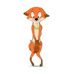  alpha_channel brown_fur canine clothed clothing covering crossdressing disney embarrassed fox fur male mammal nick_wilde orange_fur sgtcarrotneko simple_background solo swimsuit transparent_background zootopia 