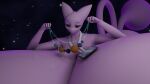 16:9 3d_(artwork) anthro big_breasts breasts cleavage clothed clothing digital_media_(artwork) eyebrows female fur generation_1_pokemon green_eyes hi_res holding_jewelry holding_necklace holding_object huge_breasts hyper hyper_breasts izabelle_(pelleelle) jewelry legendary_pokemon long_tail looking_at_planet macro magnetvox mew_(pokemon) necklace nintendo nude nude_anthro nude_female pink_body pink_ears pink_fur planet planet_dwarfing pokemon pokemon_(species) raised_eyebrow solo space tail terra_macro widescreen