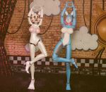 2025 3d_(artwork) 5_fingers absurd_res accessory animal_humanoid animatronic anthro belly blender_(artwork) blender_cycles blue_body blue_hands blue_legs bonnie_(fnaf) bow_(feature) bow_ribbon breasts canid canid_humanoid canine canine_humanoid colored curtains dancing decoration digital_media_(artwork) duo female female/female fingers five_nights_at_freddy&#039;s five_nights_at_freddy&#039;s_2 floor forced fox full-length_portrait genitals gesture green_eyes group_nudity hair hair_accessory hair_bow hair_ribbon heart_gesture heart_symbol hi_res humanoid lagomorph lagomorph_humanoid leporid leporid_humanoid lips machine mammal mammal_humanoid mangle_(disembowell) mangle_(fnaf) mikabb nipples nude nude_anthro nude_female on_one_leg paws performance pink_breasts pink_nipples pink_pussy portrait purple_lips pussy rabbit rabbit_ears red_lips ribbons robot robot_anthro robot_humanoid robot_joints sad scott_cawthon scottgames shaded standing toy_bonnie_(disembowell) toy_bonnie_(fnaf) white_belly white_body white_breasts white_hair white_hands white_legs white_nipples yellow_eyes