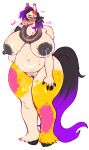 absurd_res alpha_channel anthro big_breasts black_hair blush bodily_fluids breasts carpallove chili_peeps draft_horse equid equine female fingers genital_fluids genitals hair hi_res hooved_fingers hooves horse huge_breasts hyper hyper_breasts lactating lactation_denial looking_at_viewer mammal nipple_piercing nipples piercing purple_hair pussy simple_background solo solo_focus sweat transparent_background vaginal_fluids yoke
