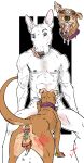  anatomically_correct anatomically_correct_pussy animal_genitalia animal_pussy anthro anthro_on_feral bestiality canine canine_pussy collar cum cum_drip cum_in_ass cum_in_mouth cum_in_pussy cum_inside cum_on_face cum_splatter deep_throat dog dripping duo ejaculation fellatio female feral hand_print hi_res jambalayathepit male male/female male_on_feral mammal muscular muscular_male open_mouth oral orgasm piercing pit_bull pussy sex spanking tongue tongue_out 