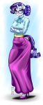  2018 absurd_res anthro anthrofied blue_eyes clothed clothing crossed_arms digital_media_(artwork) dress equine eyelashes eyeshadow eyewear female footwear friendship_is_magic fully_clothed glasses hair hi_res high_heels horn looking_at_viewer makeup mammal my_little_pony pia-sama purple_hair rarity_(mlp) shoes smile solo unicorn 