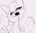 anthro bared_teeth bat bite biting_another biting_hand blush bodily_fluids chest_tuft drooling drooling_on_partner duo fangs fangs_bared female female/female finger_bite finger_in_mouth hand_lick heart_eyes heart_symbol hi_res human humanoid intersex intersex/female ki_kidrew licking male male/female mammal mob_entertainment nightmare_critters poppy_playtime rabie_baby_(poppy_playtime) saliva smiling_critters teeth teeth_mark tongue tuft