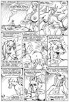 2018 anthro areola big_breasts black_and_white breasts claws comic dragon english_text equine female gustav_(here_there_be_dragons) here_there_be_dragons horn horse huge_breasts karno larger_female male mammal monochrome nipples nude olga open_mouth pussy size_difference skinny smaller_male speech_bubble teeth text wings zashy 