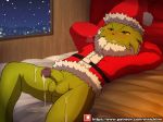  &gt;:3 :3 after_sex anal anal_penetration animal_humanoid anthro balls bed blush breath canine christmas clothed clothing cosplay cum cum_from_ass cum_on_bed cum_on_leg cum_on_penis cum_string dr._seuss erection fur green_fur green_penis grey_eyes grinch hat headgear hi_res holidays how_the_grinch_stole_christmas humanoid humanoid_penis inside jacket looking_pleasured looking_up lying male mammal night on_back orgasm penetration penis presenting presenting_penis sex smile snow solo sweat teeth winick-lim 