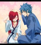  1boy 1girl erza_scarlet fairy_tail red_hair 