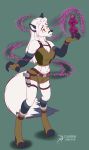  2018 5_fingers arashidrgn bimbofication breast_expansion breasts canine clothing female fox gun hair hypnosis long_hair magic mammal mind_control navel ranged_weapon sequence simple_background solo standing toes transformation weapon white_hair 