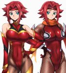  :o adapted_costume artist_name ass back bare_shoulders blue_eyes boots breasts closed_mouth code_geass commentary_request commission contrapposto covered_navel dated dual_persona elbow_gloves feet_out_of_frame fishnet_pantyhose fishnets gloves gold_trim hair_intakes hand_on_own_hip headband highleg highleg_leotard highres index_finger_raised kouzuki_kallen large_breasts leotard looking_at_viewer looking_back mecha_pilot_suit multiple_views orange_scarf pantyhose parted_lips pixiv_commission red_boots red_gloves red_hair red_headband red_leotard scarf short_hair sidelocks sideways_glance signature simple_background standing thigh_boots thighs turtleneck turtleneck_leotard white_background yoo_tenchi 