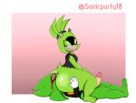 4:3 afrosoricid anthro archie_comics balls big_butt black_clothing black_shirt black_topwear blue_eyes bubble_butt bulge butt butt_grab butt_in_face clothed clothing duo erection eulipotyphlan eyewear facesitting feet female female_facesitting_male genitals glasses green_balls green_body green_butt hand_on_butt hedgehog hi_res idw_publishing jacket leather leather_clothing leather_jacket leather_topwear looking_at_another looking_at_partner looking_back looking_back_at_another looking_back_at_partner male male/female mammal pantsless penis pink_background scourge_the_hedgehog sega shirt simple_background sitting_on_another smile smiling_at_another smiling_at_partner sonic_the_hedgehog_(archie) sonic_the_hedgehog_(comics) sonic_the_hedgehog_(idw) sonic_the_hedgehog_(series) supersonicparty18 surge_the_tenrec tenrec topwear