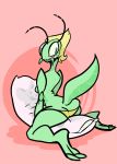  antennae anthro arthropod body_pillow breasts butt clothing energyloop female hi_res insect looking_at_viewer mantis panties pillow smile solo underwear 
