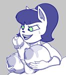  2018 4_fingers anthro areola big_breasts big_nipples breasts cat clothing digital_media_(artwork) duo erection feline female freepancakes fur gloves green_eyes hair hi_res huge_areola huge_breasts humanoid_penis kitty_katswell male male/female mammal nickelodeon nipples open_mouth penis precum puffy_nipples sex simple_background smile sweat sweatdrop t.u.f.f._puppy text titfuck 