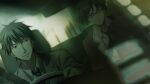  2boys adam&#039;s_apple black_hair black_jacket blazer blue_hair blue_necktie car car_interior car_seat chaos;child collared_shirt driving dutch_angle frown game_cg grey_eyes grey_jacket hekiho_academy hekiho_academy_uniform highres holding_steering_wheel jacket lapels looking_at_another messy_hair miyashiro_takuru motor_vehicle multiple_boys necktie notched_lapels official_art on_car open_collar purple_eyes rear-view_mirror red_necktie reflection right-hand_drive sasaki_mutsumi seatbelt shinjo_takeshi shirt short_hair smile steering_wheel striped_necktie suit suit_jacket v-shaped_eyebrows vehicle_interior white_shirt windshield 