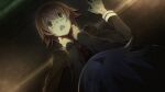  1boy 1girl asphyxiation black_jacket blazer blood blood_on_hands breasts chaos;child choke_hold constricted_pupils cropped_jacket crying crying_with_eyes_open dim_lighting drooling dutch_angle dying fingernails from_above game_cg hand_on_another&#039;s_neck hands_on_another&#039;s_neck hekiho_academy_uniform highres jacket long_sleeves medium_breasts miyashiro_takuru neck_grab official_art onoe_serika open_mouth pink_hair sailor_collar sailor_shirt saliva sasaki_mutsumi shirt short_hair_with_long_locks strangling submission_hold tears tongue white_sailor_collar wide-eyed wrestling 