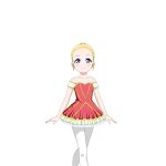  alternate_hairstyle artist_request ayase_eli ballet blonde_hair blue_eyes blush child closed_mouth collarbone dress hair_bun looking_at_viewer love_live! love_live!_school_idol_festival love_live!_school_idol_project official_art pantyhose sleeveless sleeveless_dress smile solo standing transparent_background white_legwear younger 
