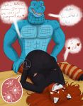 2025 4_fingers abs absurd_res ailurid alligatorid anthro areola arms_bent artist_logo azurlligator bed belly big_belly black_breasts black_claws black_ears black_nose black_tail_tip blue_body blue_claws blue_eyes blue_scales blush bodily_fluids breasts breath claws colored crocodilian cum cum_in_pussy cum_inflation cum_inside dialogue digital_drawing_(artwork) digital_media_(artwork) dipstick_tail duo english_description english_text eternal_forwardness facial_markings featureless_chest female female_anthro finger_claws fingers fur furniture genital_fluids hair half-closed_eyes hand_on_belly head_markings hearts_around_text hi_res impregnation inflation internal internal_vaginal larger_anthro larger_male light lighting lips logo long_tail lying lying_on_bed male male/female male_anthro mammal markings medium_breasts membrane_(anatomy) multicolored_body multicolored_fur multicolored_scales multicolored_tail muscular muscular_anthro muscular_male name_drop name_in_dialogue narrowed_eyes nathile_tiduna navel nipples nose_scar nude nude_anthro nude_female nude_male on_back on_bed open_mouth open_smile orange_areola orange_nipples orange_stripes ovum panting pecs pink_tongue princess pupils purple_eyes red_background red_body red_fur red_hair red_panda red_tail rekta_karin_redbrave reptile royalty saggy_neck scales scalie shaded sharp_teeth simple_background size_difference skywater slit_pupils smaller_anthro smaller_female smile smiling_at_another smiling_at_each_other smiling_at_partner speech_bubble sperm_cell striped_markings striped_tail stripes tail tail_markings teeth text thick_bottom_lip tongue two_tone_body two_tone_scales wavy_hair webbed_hands whiskers white_inner_ear white_lips white_markings yellow_blanket