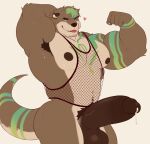 5_fingers anthro areola arm_markings armpit_hair balls bangs barazoku biceps big_balls big_muscles big_pecs big_penis biped blue_eyes bodily_fluids body_hair bottomless bottomless_anthro bottomless_male brown_areola brown_armpit_hair brown_body brown_ear brown_eyebrows brown_fur brown_glans brown_hair brown_nipples brown_nose brown_penis brown_pubes chest_markings claws closed_smile clothed clothed_anthro clothed_male clothing countershade_face countershade_fur countershade_legs countershade_tail countershade_torso countershading cum digital_media_(artwork) ear_piercing ear_ring english_text erection eyebrows finger_claws fingers fishnet_clothing fishnet_shirt fishnet_tank_top fishnet_topwear fist flat_colors flexing flexing_bicep fur genital_fluids genitals glans gold_ear_ring green_highlights green_markings hair hand_behind_head heart_symbol hi_res highlights_(coloring) huge_muscles huge_penis humanoid_genitalia humanoid_hands humanoid_penis looking_at_viewer male male_anthro mammal markings monotone_background mouth_closed multicolored_body multicolored_fur muscular muscular_anthro muscular_male mustelid navel nipples otter pecs penis piercing pink_tongue portrait pubes ring_piercing shirt simple_background smile smiling_at_viewer solo standing sweat tail tail_markings tan_body tan_countershading tan_fur text theor thick_penis three-quarter_portrait three-quarter_view tongue tongue_out topwear triceps two_tone_body two_tone_fur vein veiny_penis
