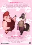 2025 4_fingers absurd_res ann_coon_(hgoldenbell) anthro argosornstein black_nose bottomwear breasts clothed clothed_anthro clothed_female clothing comic dialogue domestic_pig dress duo english_text eyes_closed eyewear female fingers flashback fur glasses grey_body grey_fur hair hi_res hooved_fingers hooves humanoid_hands jewelry lipstick makeup mammal markings page_number pants pink_body pink_skin procyonid purse raccoon red_hair red_lipstick ring_(marking) ringed_tail smile solo speech_bubble striped_markings striped_tail stripes suid suine sus_(pig) sweater tail tail_markings teeth text tongue topwear url wearing_glasses