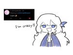  1boy argalia_(project_moon) ascot blue_cape blue_eyes blue_jacket cape chibi collared_jacket english_text gold_trim hair_ornament jacket library_of_ruina long_hair open_mouth project_moon request_inset sidelocks smile solo very_long_hair white_ascot white_hair yongsa_(ishmaelenjoyer) 