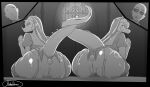 2025 5_fingers abelisaurid absurd_res anal anal_penetration anon_(snoot_game) anthro aquilops artist_name bald bedroom_eyes big_butt black_and_white black_border blush border butt butt_squish buttplug buttplug_in_ass buttplug_insertion carnotaurus cavemanon_studios ceratopsian clothing dinosaur entwined_tails eyelashes eyewear facial_horn female fingerless_gloves fingers garter_straps genitals glistening glistening_body glistening_scales gloves goodbye_volcano_high grace_(iwhtg) group handwear head_spikes heart_eyes heart_symbol hi_res horn human i_wani_hug_that_gator inco_(iwhtg) inside legwear long_tail looking_back male mammal monochrome narrowed_eyes nose_horn nun nun_outfit object_in_ass ornithischian penetration plug_(sex_toy) plug_insertion plump_labia prehistoric_species ratherdevious reptile rosa_(gvh) scales scalie seductive sex_toy sex_toy_in_ass sex_toy_insertion sitting smile snoot_game snout spiked_tail spikes spikes_(anatomy) squish stockings sunglasses tail tail_coil text theropod thick_thighs vulva watermark wide_hipped_anthro wide_hipped_female wide_hips