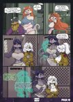 2025 5_fingers amphibian anthro anthro_on_anthro astral_projection big_breasts black_body black_nose black_skin blue_hair breasts butt canid canine canis clothed clothed_anthro clothed_female clothing comic dialogue domestic_cat domestic_dog eldritch_being elevator english_text eyewear felid feline felis female fingers fur glasses green_hair grey_body grey_fur group hair hi_res humanoid_hands jasmine_hayes jumpsuit kallie_lynn male male/female mammal megan_piper_(yawg) navel newt pillow poodle salamander shirt sigmund_fischer smile speech_bubble tail telepathy text the_iron_reef topwear trio vh&#039;aztirh wearing_glasses white_body white_fur wide_hips wolf yawg