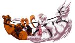 2_horns anal anal_penetration animal_genitalia bdsm bondage bound bound_together bridle claws cobondage curling_toes digital_drawing_(artwork) digital_media_(artwork) dildo double_dildo double_penetration dragon duo erection feet felid feline female feral fur genitals harness hi_res hindpaw horn knot leash leash_in_mouth looking_away makeda-tlk male male/female mammal mythological_creature mythological_scalie mythology object_in_mouth pantherine pawpads paws penetration penis reins restraints scalie sex_toy submissive tail toe_claws toes vulva
