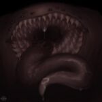 1:1 alien ambiguous_gender analog_vorer bodily_fluids dark_room don&#039;t_feed_the_muse hi_res looking_at_viewer macro monster mother_(don&#039;t_feed_the_muse) mouth_shot multi_eye multi_teeth muse_(don&#039;t_feed_the_muse) open_mouth prehensile_tongue prey_pov saliva sharp_teeth solo teeth tongue