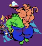 ambiguous_gender anthro armchair banana belly_overhang bottomwear brown_rat bucklerparry bulge canid canine canis chair clothed clothing denim denim_bottomwear denim_clothing domestic_dog double_chin duo ear_piercing ear_ring eyewear feeding food fruit fupa fur furniture glasses gramophone green_body green_fur jeans male male/ambiguous mammal moobs murid murine navel obese obese_ambiguous obese_anthro obese_male overweight overweight_ambiguous overweight_anthro overweight_male panties pants pastry pie piercing plant rat ring_piercing rodent straddling_belly thick_thighs topless topless_male underwear weight_gain yellow_magic_orchestra