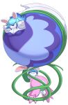 2023 4_fingers absurd_res annoyed anthro bangs belly big_belly big_butt blue_clothing blue_dress blue_eyebrows blue_hair blush bottomwear breasts butt chubby_cheeks cleavage closed_frown clothed clothed_anthro clothed_female clothing colored daphne_(mario_plus_rabbids) digital_drawing_(artwork) digital_media_(artwork) dress duo elemental_creature english_description eyebrow_through_hair eyebrows fat_arms female female/female female_anthro fingers flora_fauna footwear frown fully_clothed fully_clothed_anthro fully_clothed_female fur furrowed_brow furrowed_eyebrows ghost green_bottomwear green_clothing green_hat green_headwear green_skirt hair hair_over_eyes hat headgear headwear hi_res huge_belly huge_butt hybrid inflation lagomorph larger_anthro larger_female lifting_another light lighting long_ears long_hair mammal mario_plus_rabbids_sparks_of_hope medium_breasts midair midnite_(mario_plus_rabbids) monobutt mouth_closed multicolored_hair noseless plant princecoffeecakes purple_clothing purple_eyes purple_shirt purple_topwear rabbid raving_rabbids rayman_(series) shaded sharp_teeth shirt shoes simple_background size_difference skirt smaller_anthro smaller_female spirit tan_inner_ear teeth toothy_smile topwear translucent translucent_hair two_tone_hair ubisoft vines white_background white_body white_fur yellow_clothing yellow_footwear yellow_shoes