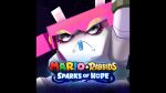16:9 2023 anthro bedrock_(mario_plus_rabbids) black_eyes blonde_eyebrows blue_lips blue_sky bodypaint bust_portrait clothed clothed_anthro clothed_female clothing colored digital_drawing_(artwork) digital_media_(artwork) english_description english_text eyebrows eyelashes fabio_pochet face_paint female frowning_at_viewer fur furrowed_brow hair hi_res lagomorph leotard light lighting lips looking_at_viewer mammal mario_plus_rabbids_sparks_of_hope noseless official_art outside pigtails pillarbox pink_hair portrait purple_clothing purple_leotard rabbid raised_arm raving_rabbids rayman_(series) shaded sky solo star starry_sky tan_inner_ear text title ubisoft white_body white_fur widescreen yellow_hair_tie