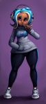  candy clothed clothing dark_skin female food humanoid looking_at_viewer nintendo octoling outta_sync solo splatoon thick_thighs video_games wide_hips 